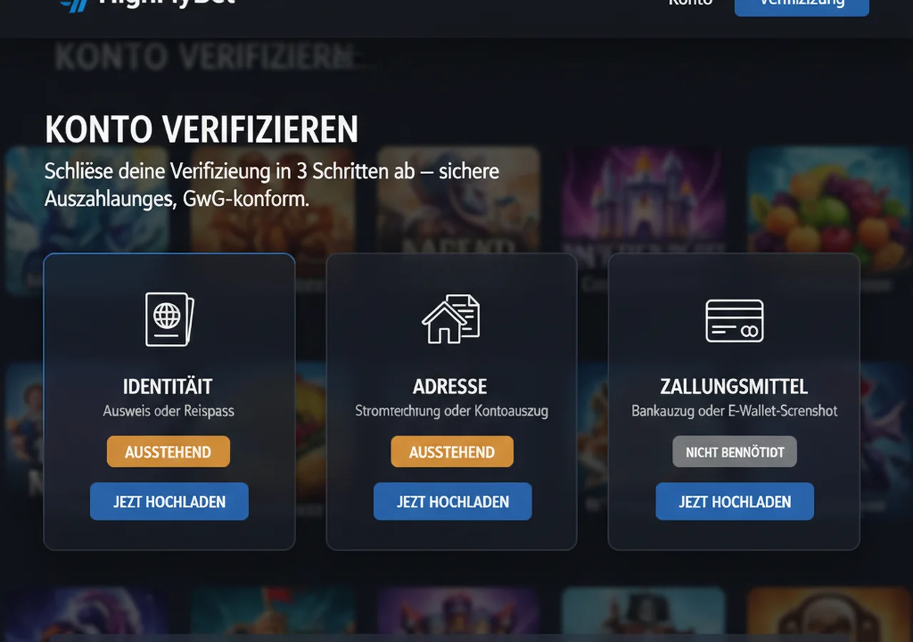 Konto-Verifizierung (KYC) – HighFlyBet